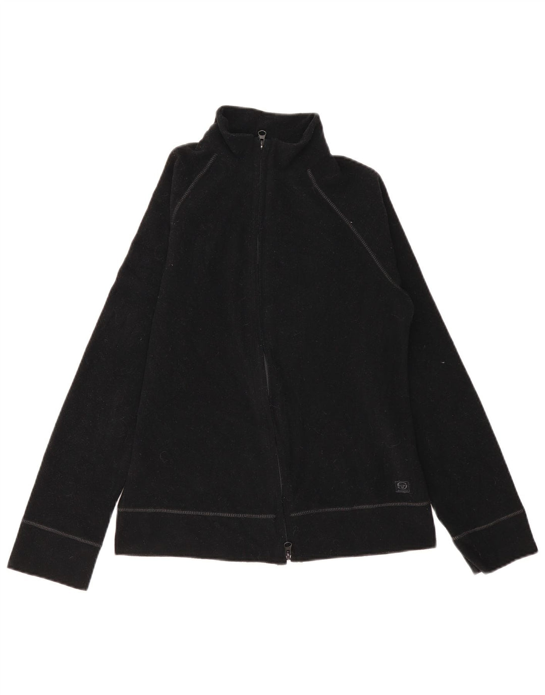 SERGIO TACCHINI Womens Fleece Jacket UK 12 Medium Black Polyester