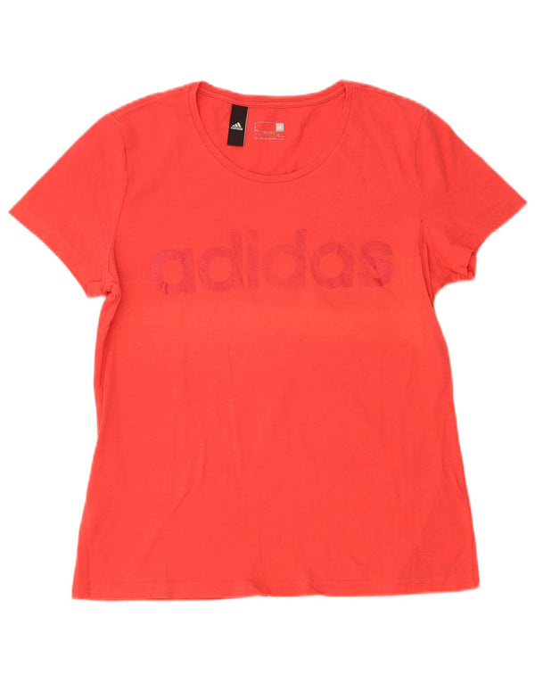 Adidas Womens Graphic T-Shirt Top UK 16/18 Large Red