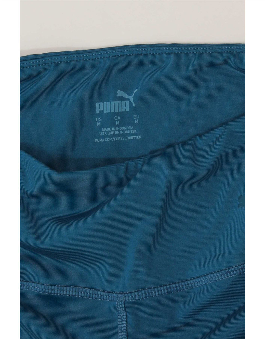 Puma Womens Graphic Leggings UK 12 Medium Blue Colourblock Polyester