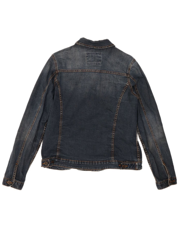 Fat Face Womens Denim Jacket UK 14 Medium Blue Cotton