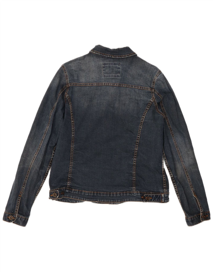 Fat Face Womens Denim Jacket UK 14 Medium Blue Cotton
