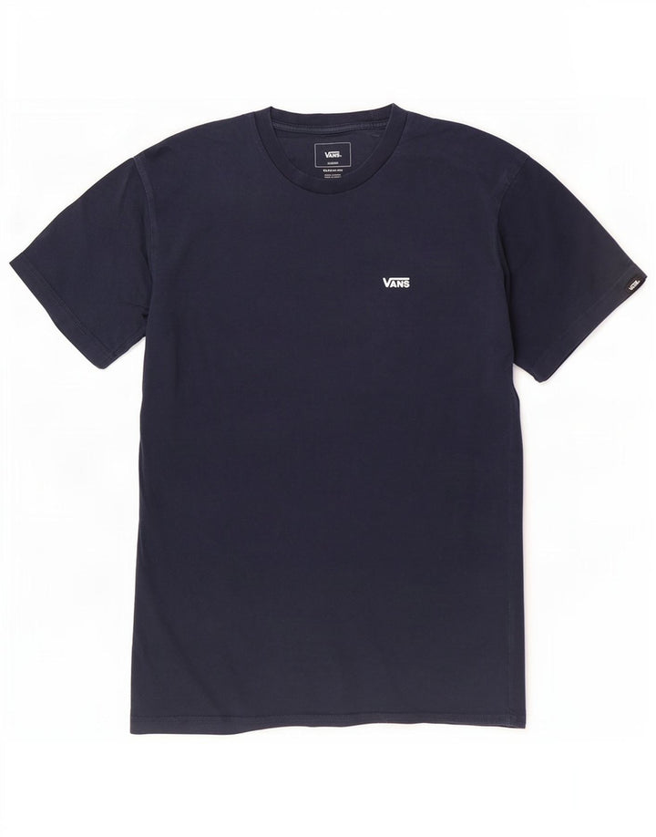 Vans Mens Classic Fit T-Shirt Top Medium Navy Blue Cotton