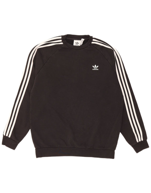 ADIDAS Mens Sweatshirt Jumper Medium Black Cotton