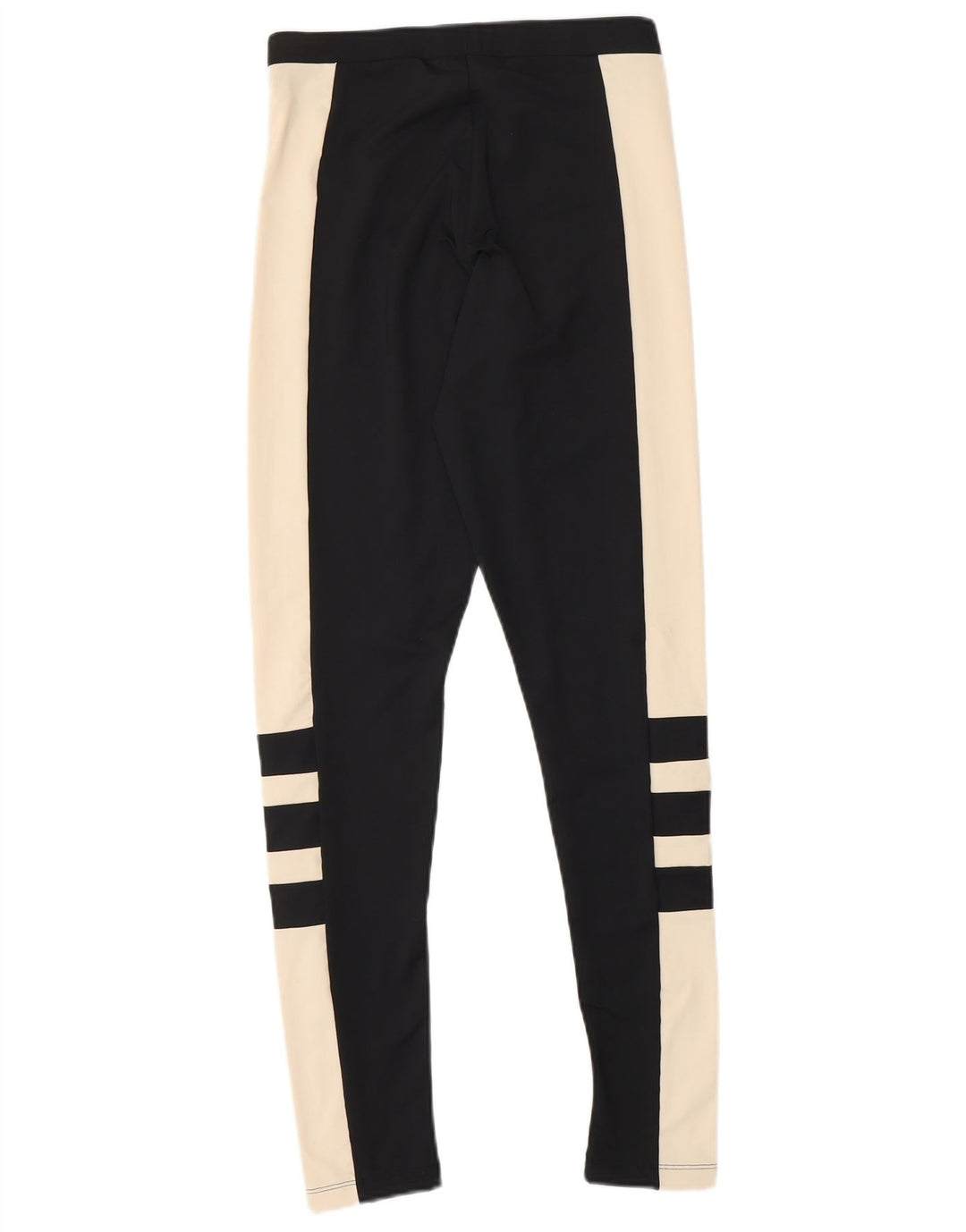 ADIDAS Womens Leggings UK 8 Small  Black Colourblock Polyester