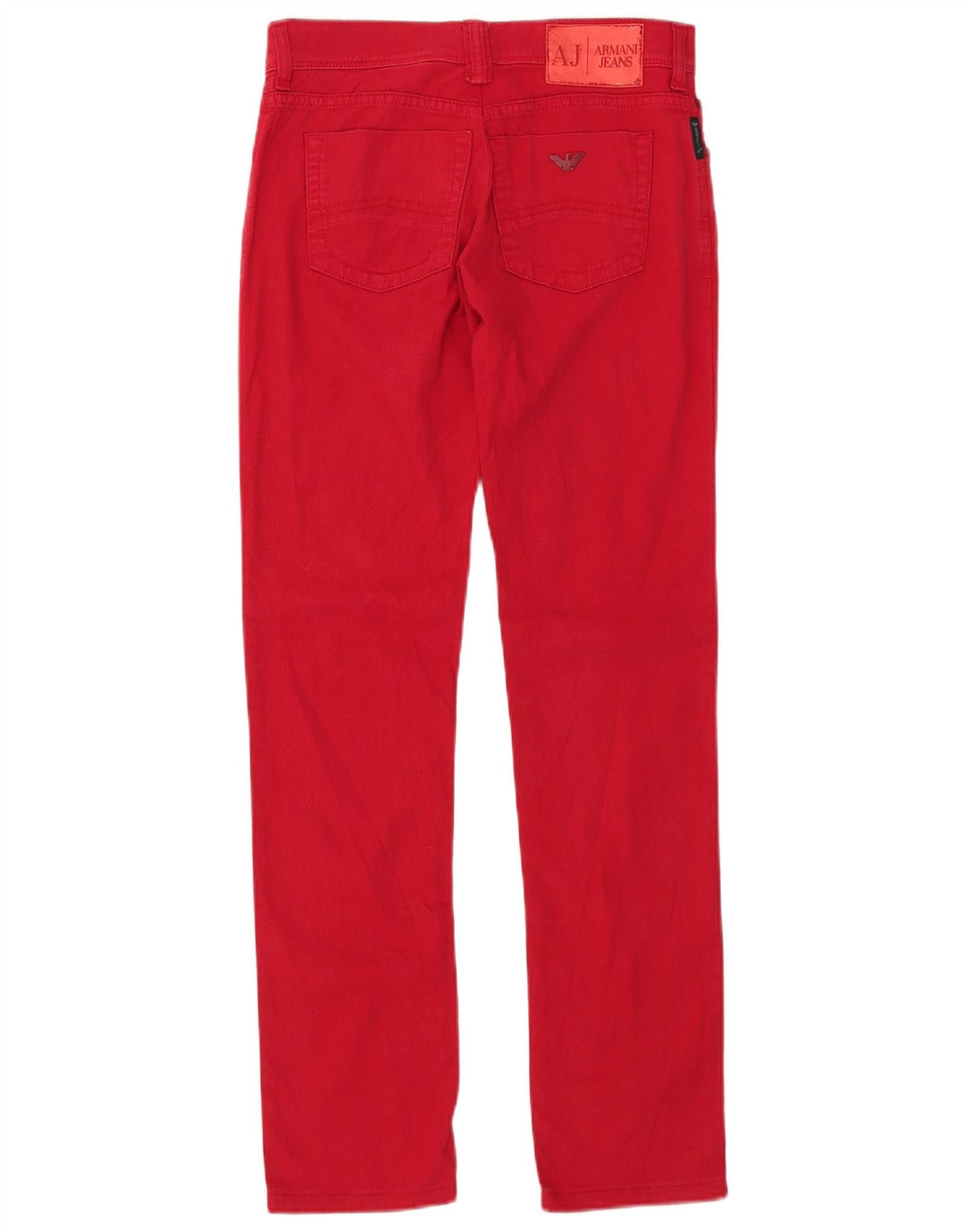 ARMANI Womens Slim Jeans W29 L30 Red Cotton