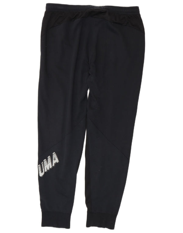 Puma Mens Graphic Tracksuit Trousers Joggers XL  Black