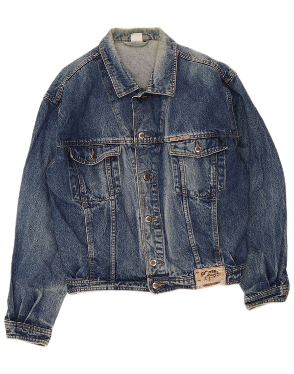 Pioneer Mens Denim Jacket UK 38 Medium Blue