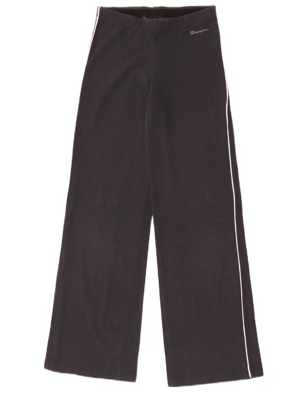 Champion Womens Tracksuit Trousers UK 8 Small Black Cotton