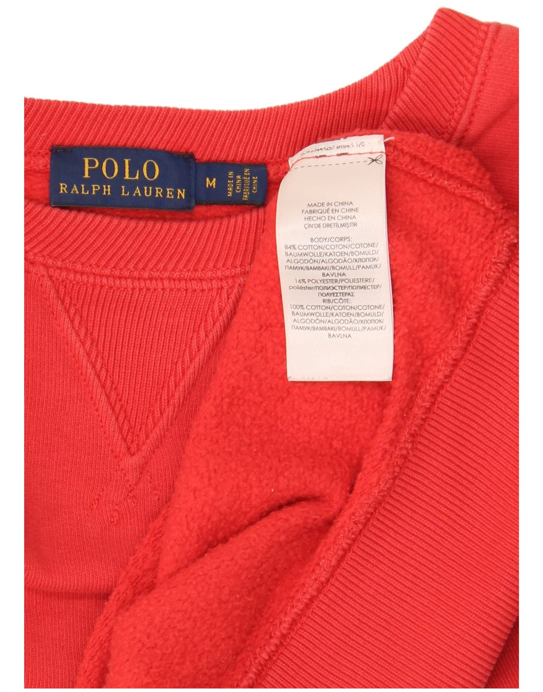 Polo Ralph Lauren Womens Oversized Sweatshirt Jumper UK 14 Medium Red