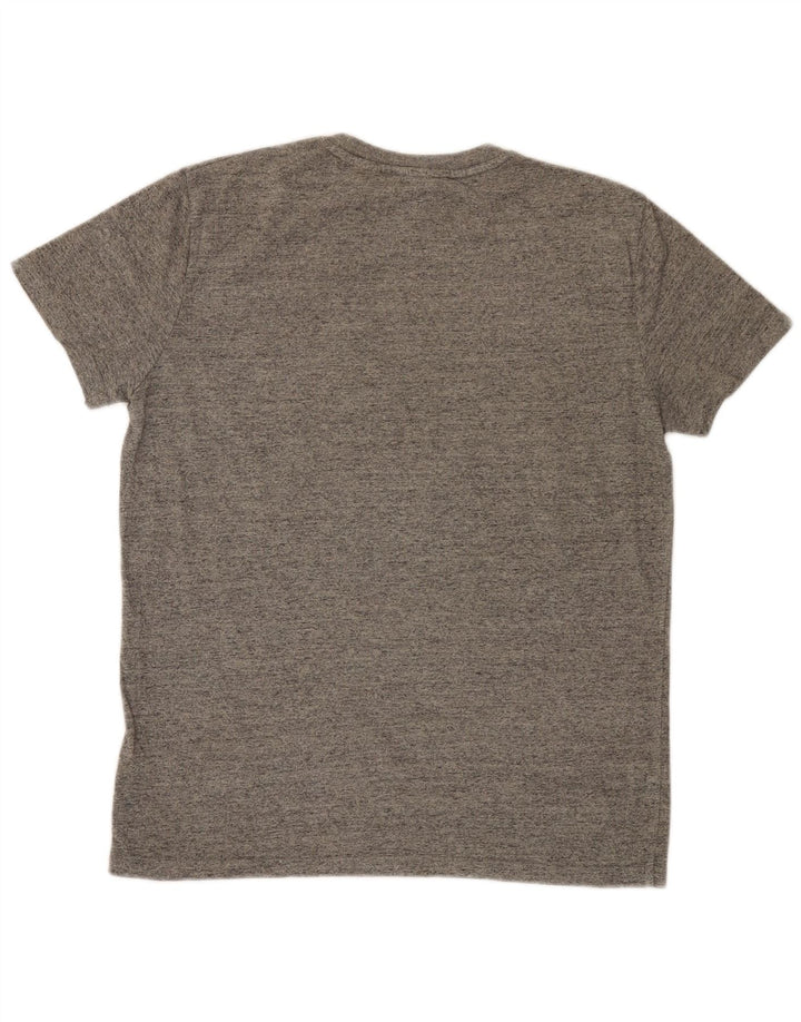 Superdry Mens Graphic T-Shirt Top Medium Grey Flecked Cotton