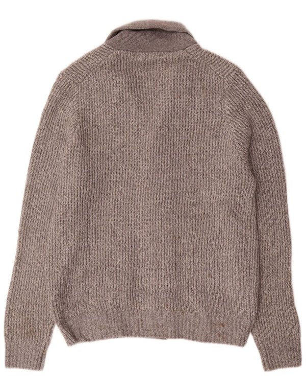 Marks & Spencer Mens Cardigan Sweater Medium Grey Flecked Acrylic