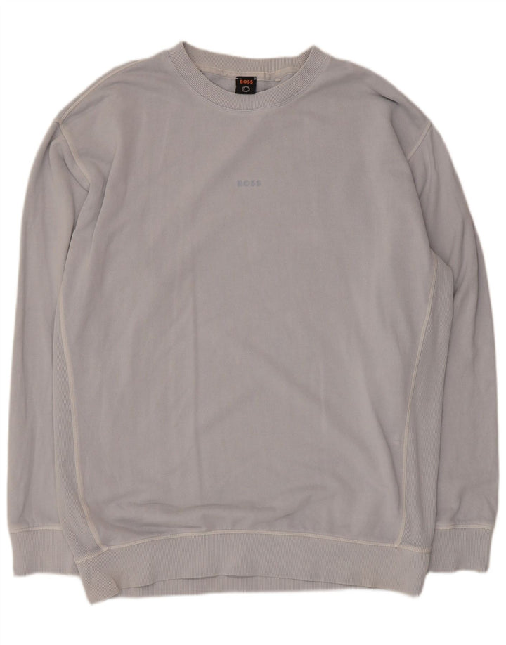 Hugo Boss Mens Sweatshirt Jumper 2XL Blue Cotton