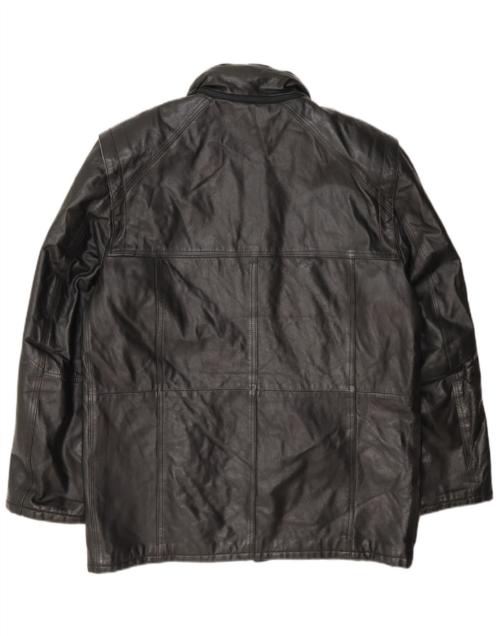 Vintage Mens Leather Jacket UK 40 Large Black