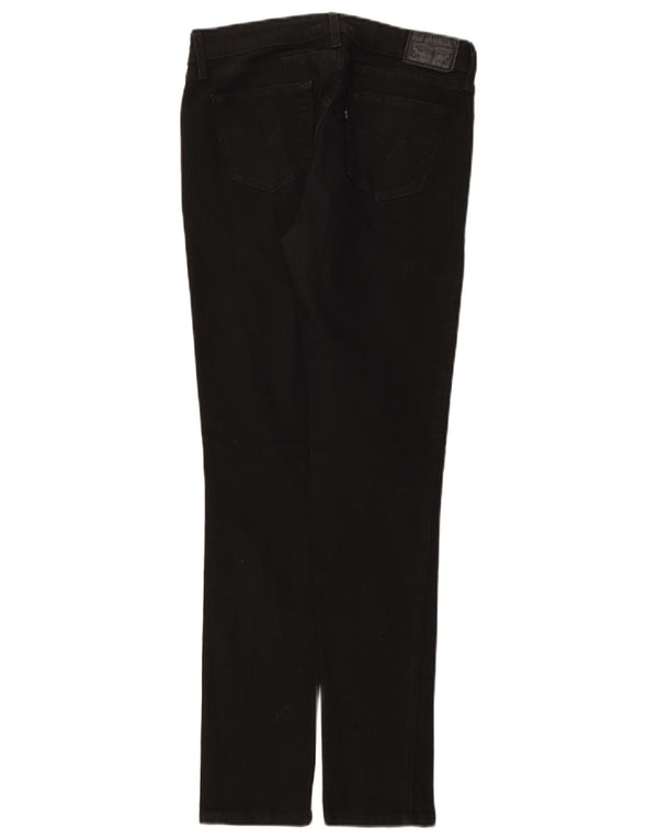 Levi's Womens 711 Skinny Jeans W28 L30 Black Cotton