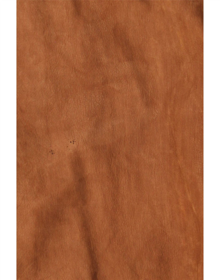 VINTAGE Mens Leather Coat UK 42 XL Brown