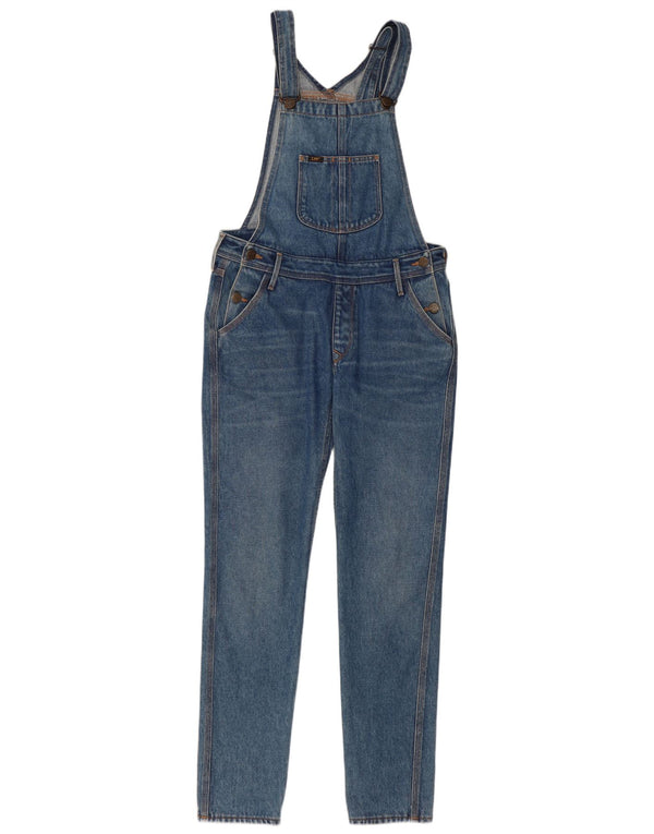 LEE Womens Relaxed Fit Dungarees Slim Jeans Small W34 L31 Blue Cotton