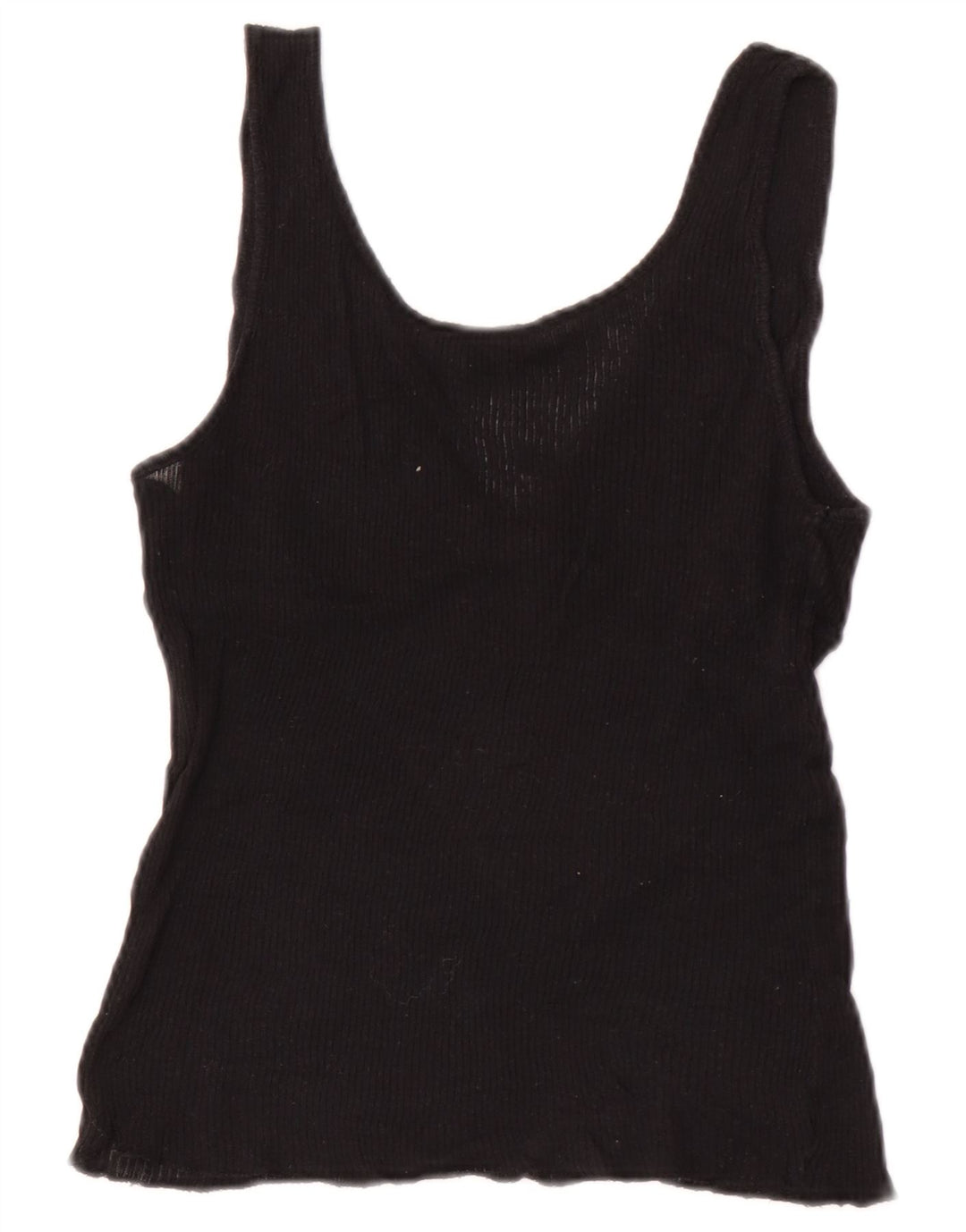 Massimo Dutti Womens Vest Top UK 12 Medium Black