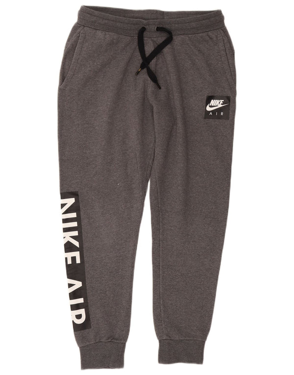 Nike Mens Graphic Tracksuit Trousers Joggers Medium  Grey Cotton