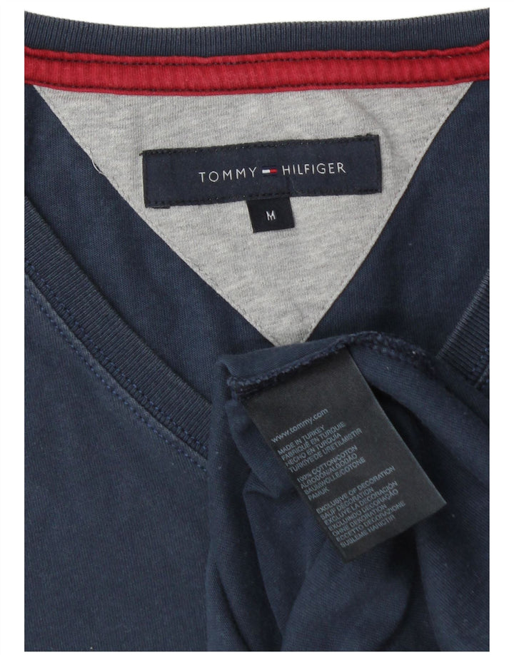 TOMMY HILFIGER Mens Top Long Sleeve Medium Navy Blue Cotton