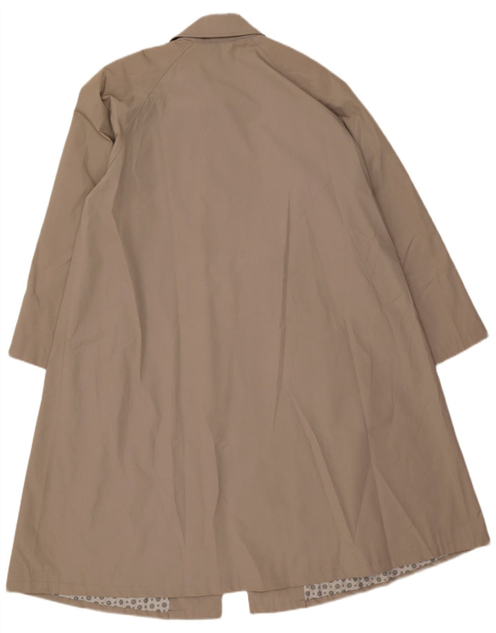 Vintage Womens Oversized Raincoat EU 44 XL Beige Cotton