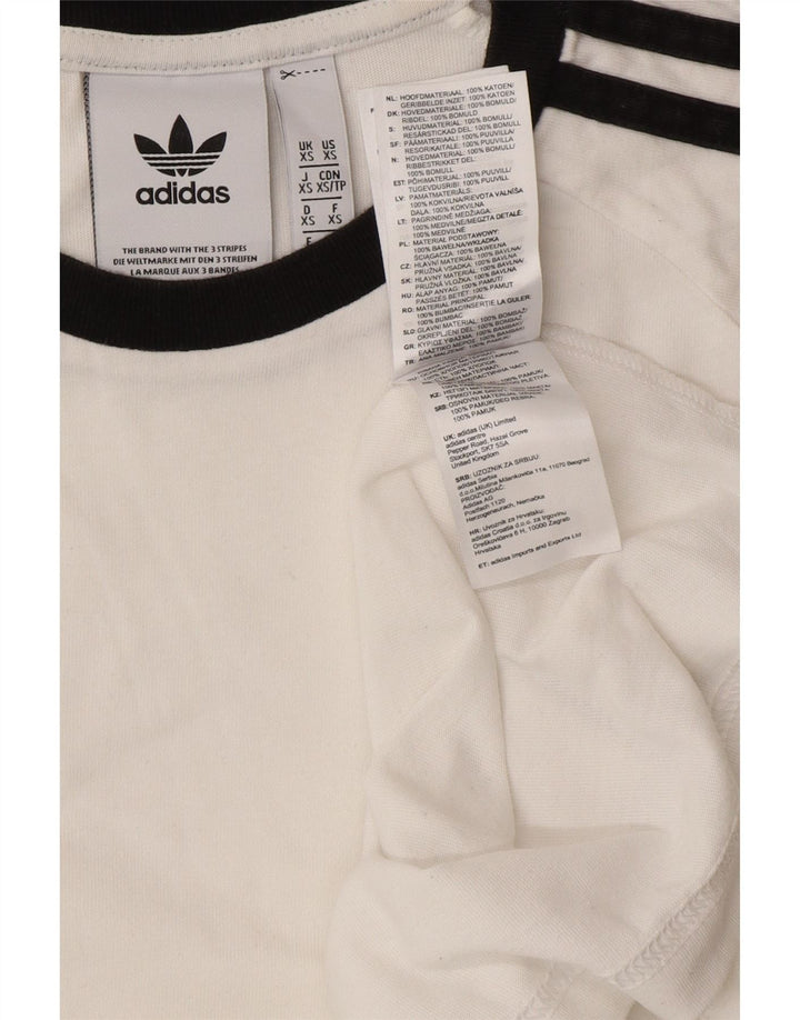 ADIDAS Mens T-Shirt Top XS White Cotton
