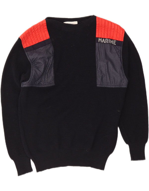 JC De Castelbajac Mens Iceberg Boat Neck Jumper Sweater Small Black