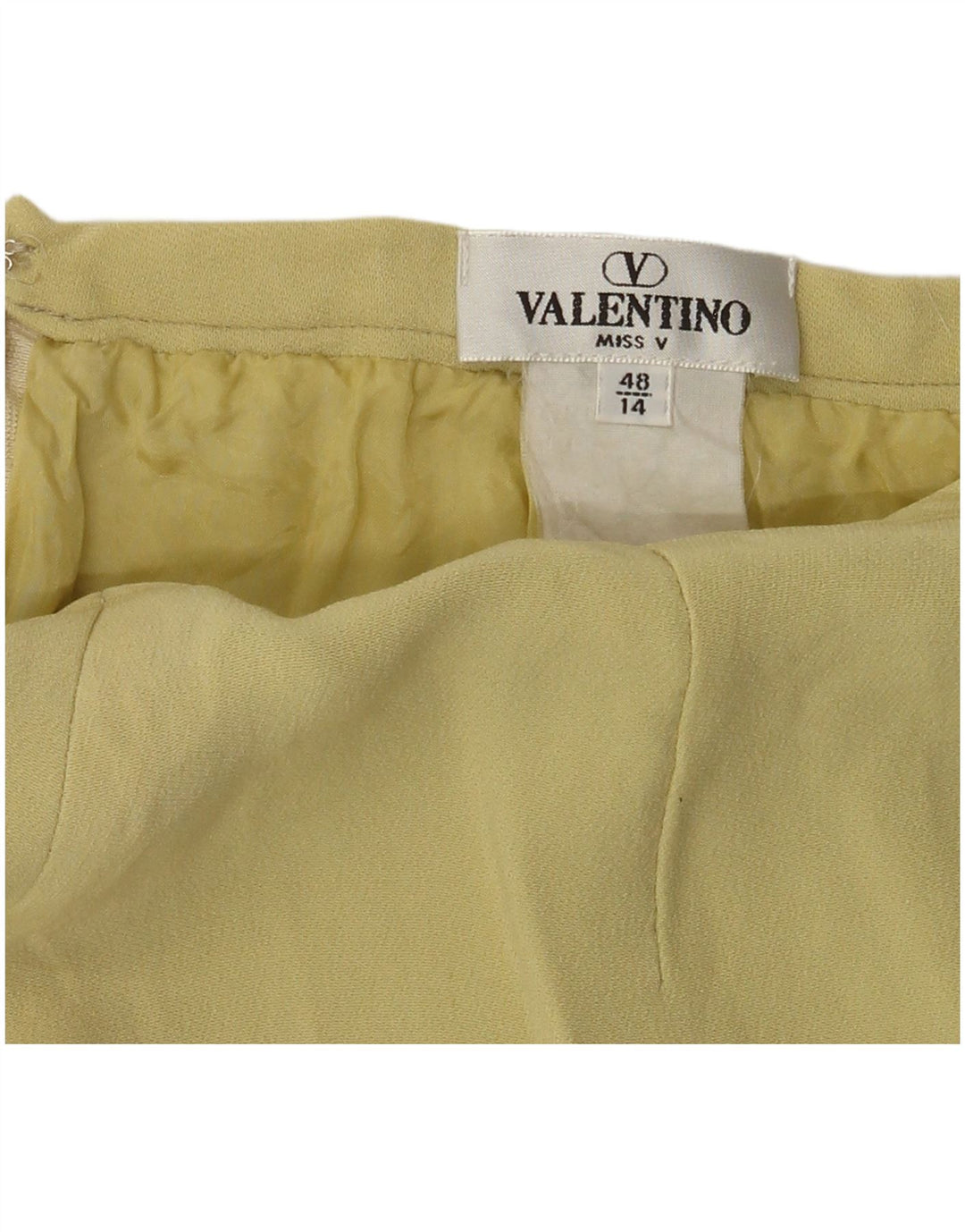 VALENTINO Womens Straight Skirt UK 14 Medium W30  Yellow
