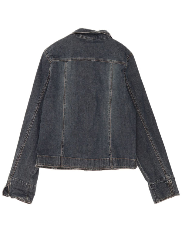 SASHA Womens Denim Jacket UK 12 Medium Navy Blue