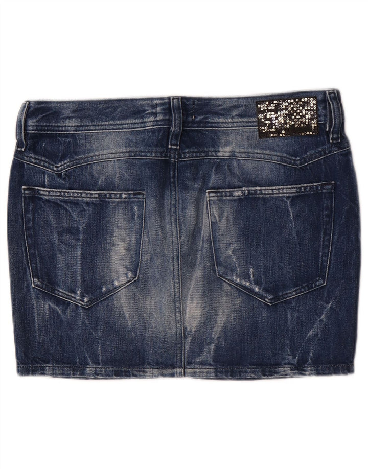 Diesel Womens Mini Denim Skirt W28 Medium Blue Cotton