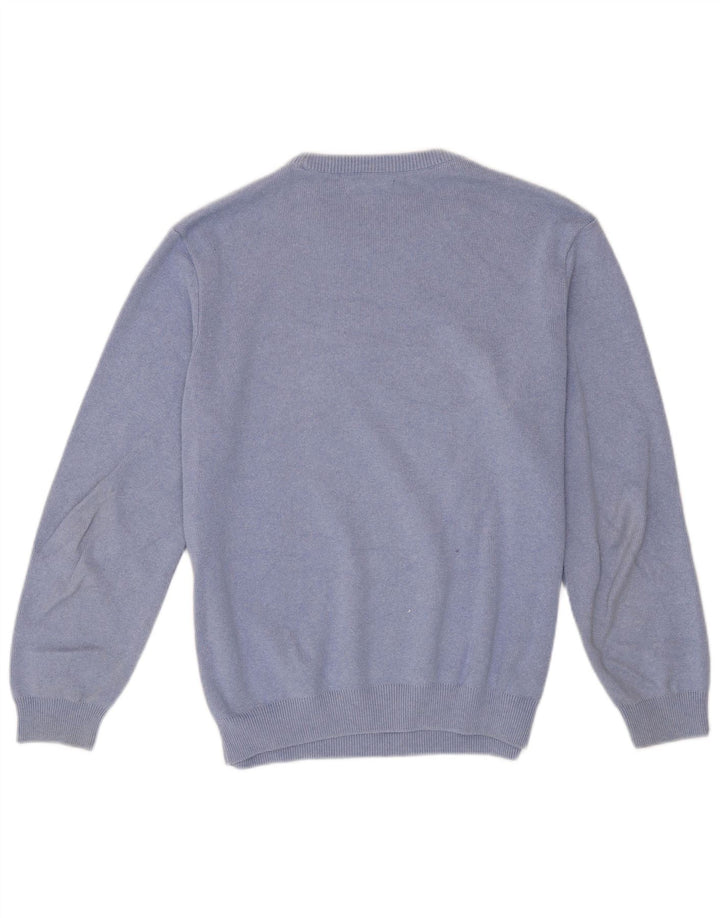 Zara Mens Crew Neck Jumper Sweater Medium Blue