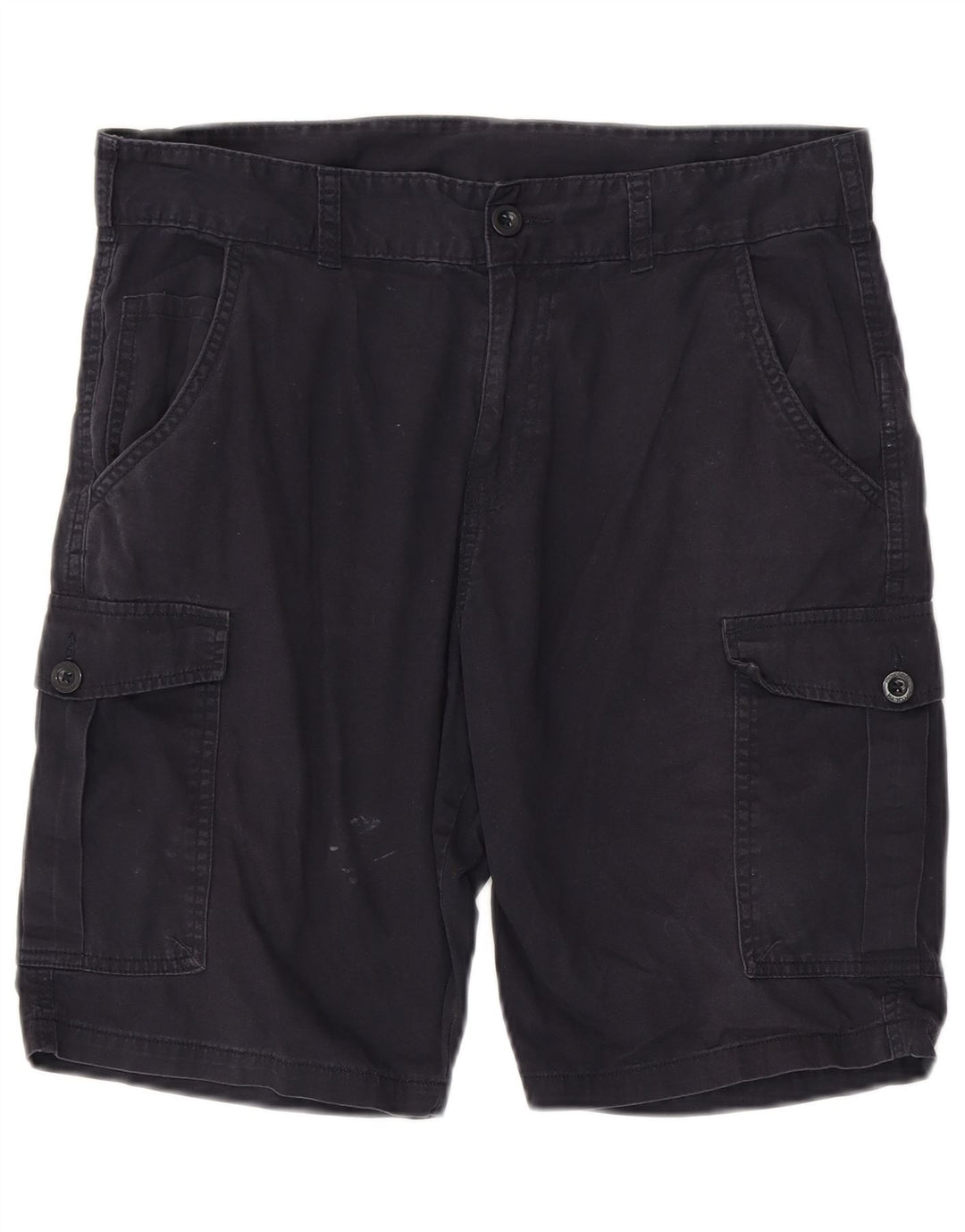 MOUNTAIN WAREHOUSE Mens Cargo Shorts W32 Medium Navy Blue Cotton