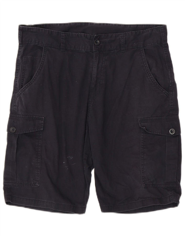 MOUNTAIN WAREHOUSE Mens Cargo Shorts W32 Medium Navy Blue Cotton