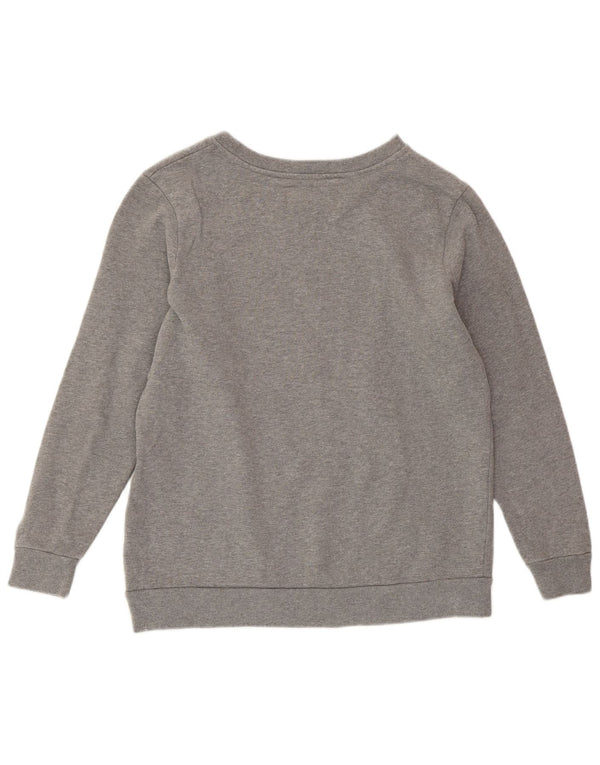 CALVIN KLEIN JEANS Womens Oversized Sweatshirt Jumper UK 6 XS Grey Flecked