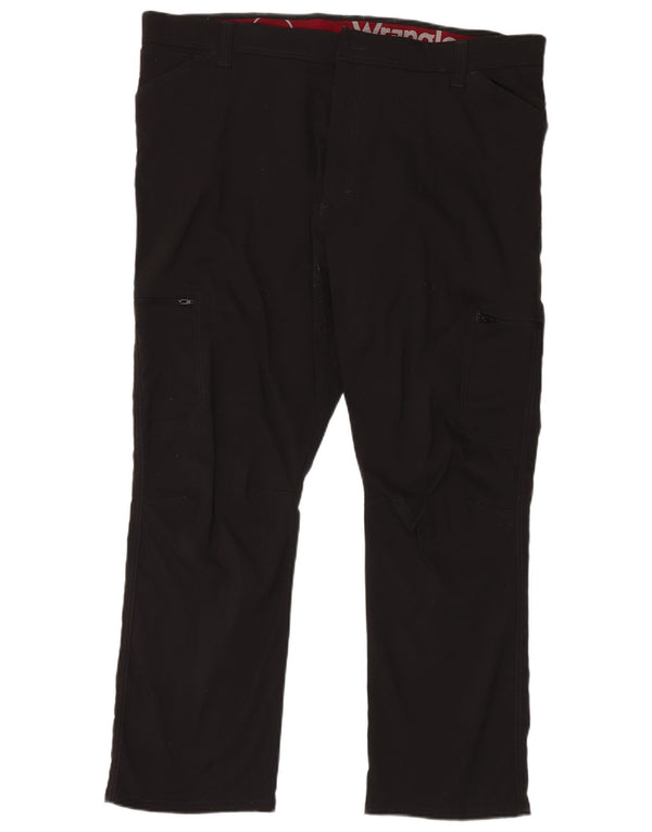 WRANGLER Mens Straight Cargo Trousers W44 L32 Black
