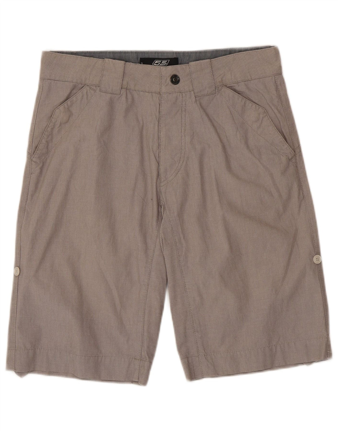 55DSL Mens Chino Shorts W29 Medium Grey Pinstripe Cotton