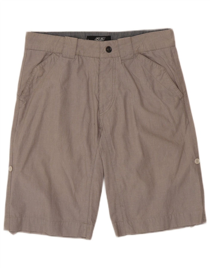 55DSL Mens Chino Shorts W29 Medium Grey Pinstripe Cotton