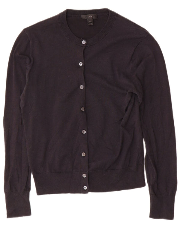 J. Crew Womens Crop Cardigan Sweater UK 12 Medium Navy Blue Cotton