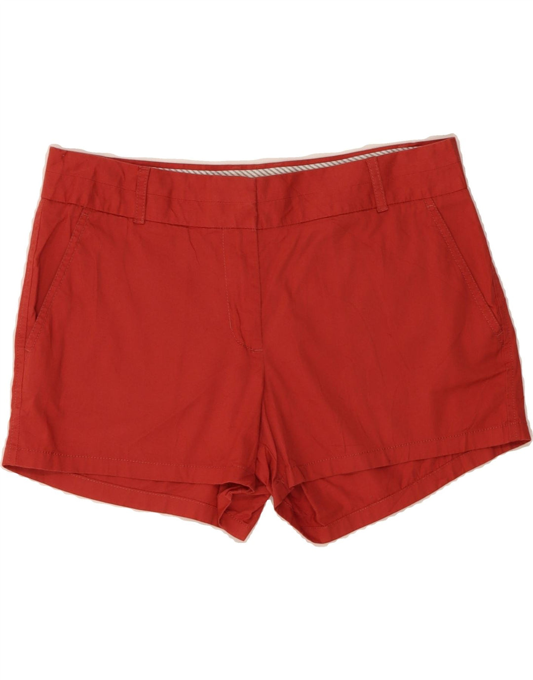 J. CREW Womens Broken In Chino Shorts US 6 Medium W32 Red Cotton Vintage J. Crew and Second-Hand J. Crew from Messina Hembry 