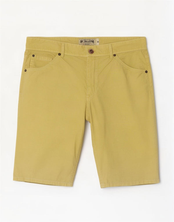 Marlboro Classics Mens Casual Shorts W32 Large Yellow Cotton