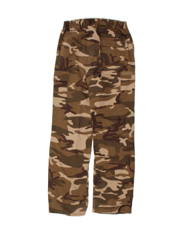 VINTAGE Womens Straight Cargo Trousers UK 10 Small W26 L29 Brown