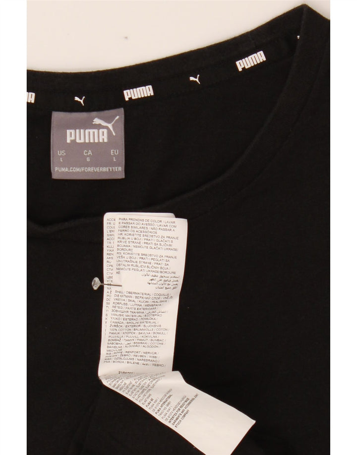 PUMA Mens T-Shirt Top Large Black Cotton Vintage Puma and Second-Hand Puma from Messina Hembry 