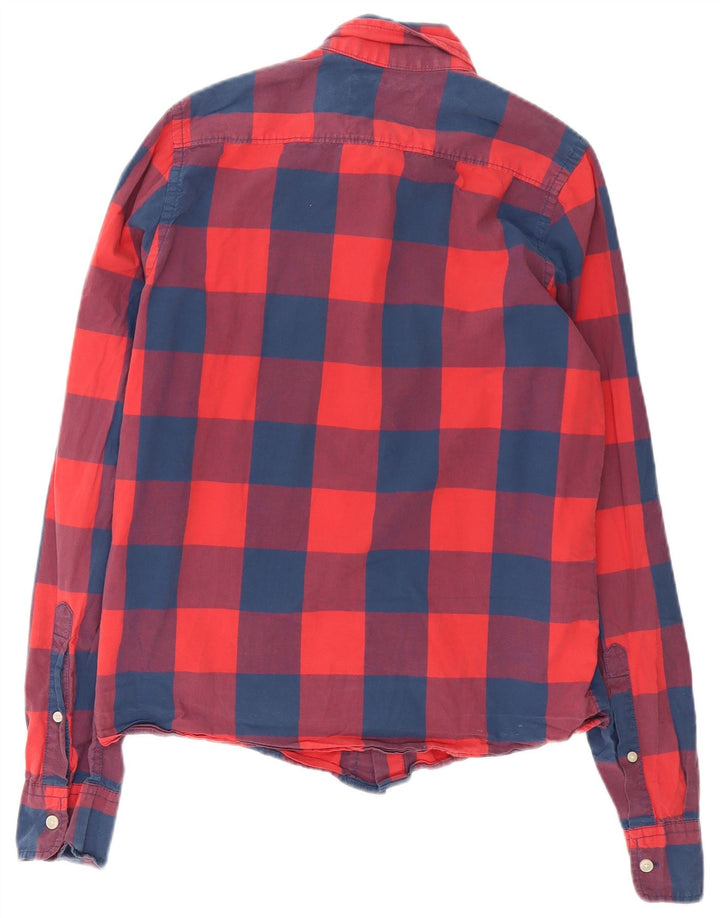 HOLLISTER Mens Shirt Medium Red Plaid Cotton