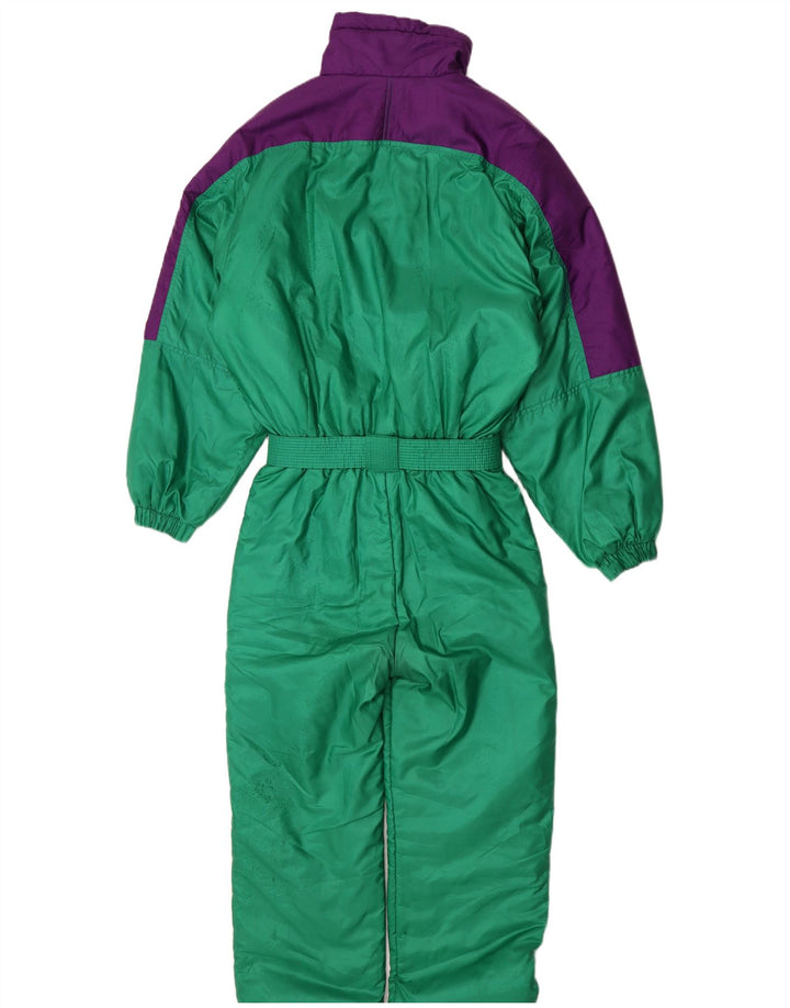 Brugi Womens Ski Jumpsuit IT 48 XL  Green Colourblock Polyester Retro