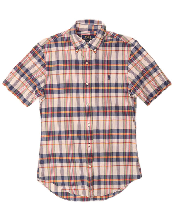 POLO RALPH LAUREN Mens Slim Fit Shirt Small Multicoloured Check