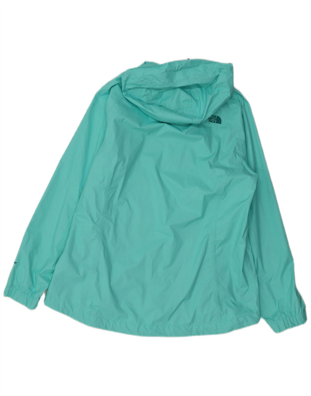 THE NORTH FACE Womens Hyvent Hooded Rain Jacket UK 18 XL Turquoise Nylon