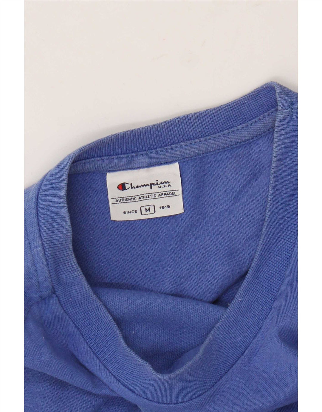 Champion Mens Vest Top Medium Blue Cotton