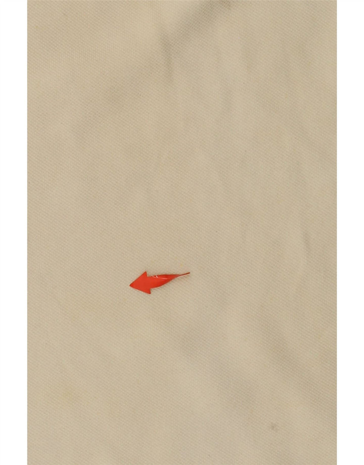 BARBOUR Mens Polo Shirt Medium Beige Cotton