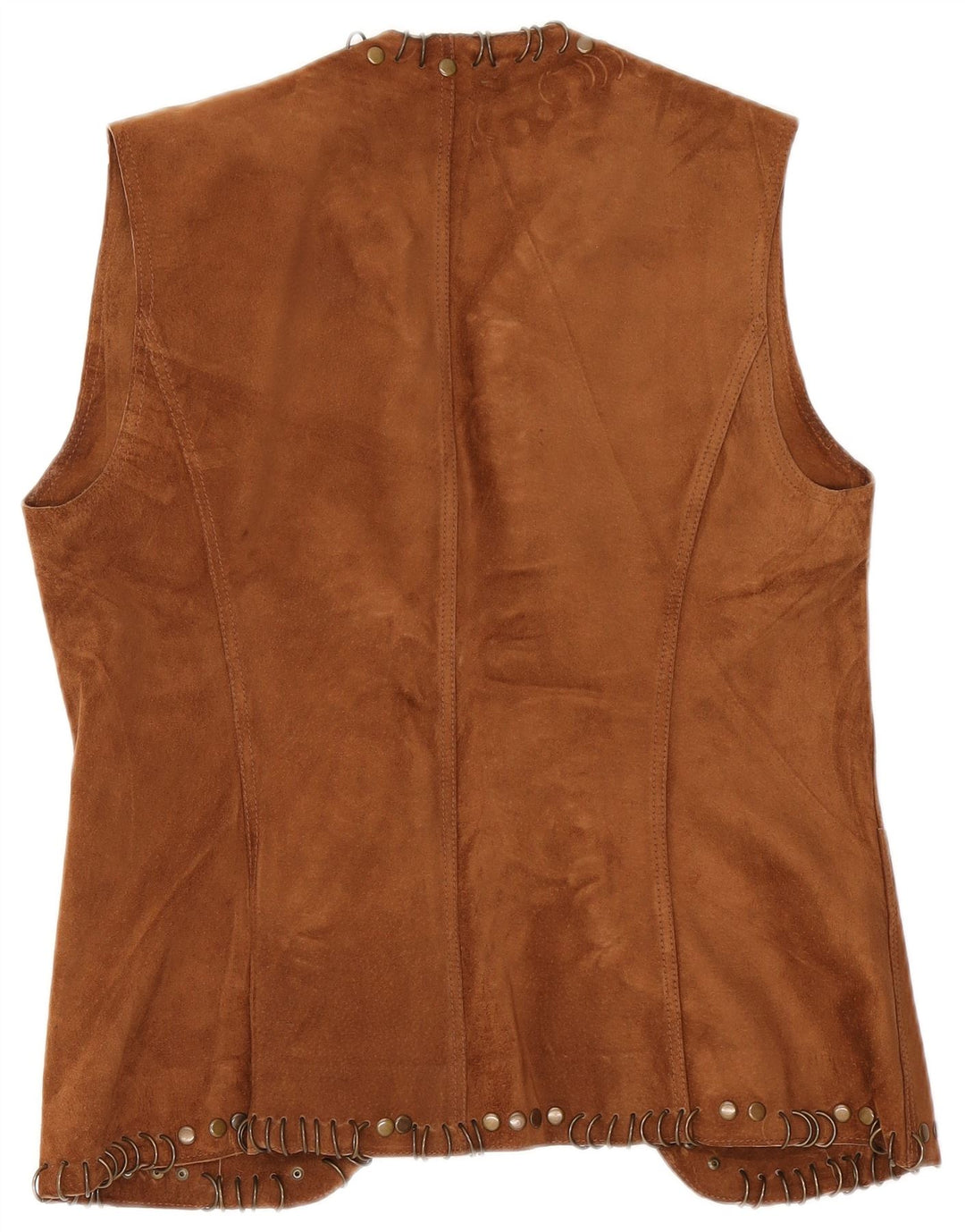 Kapalua Womens Leather Waistcoat EU 36 Small Brown