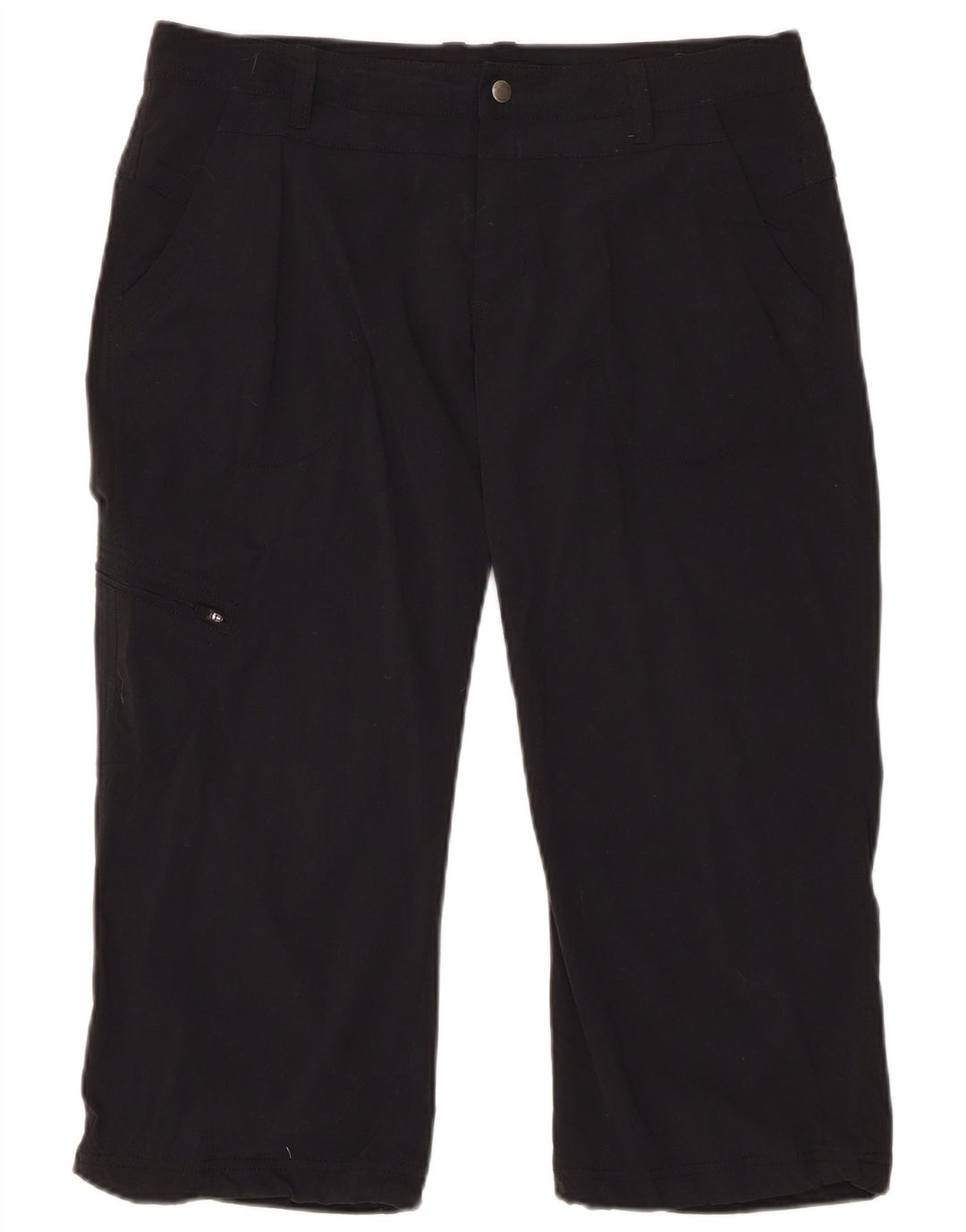 EDDIE BAUER Womens Straight Capri Trousers US 10 Large W30 L21 Black