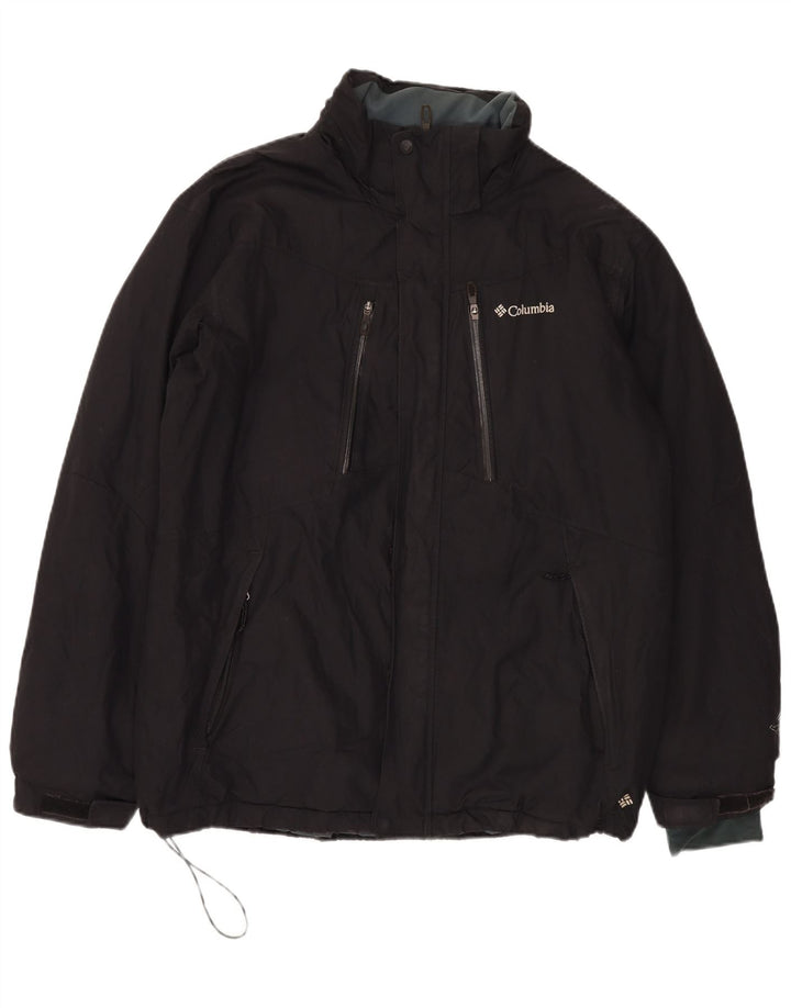 Columbia Mens Windbreaker Jacket UK 40 Large Black Nylon
